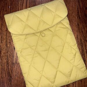 Vera Bradley Yellow Quilted Laptop Sleeve